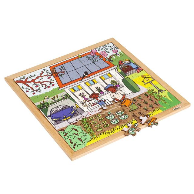 Puzzle en Bois - Nature  and  Climate Puzzle maison - jeu