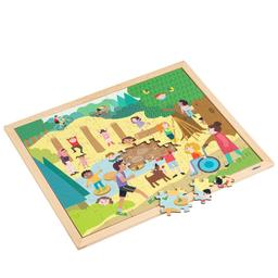 Puzzle en Bois - Puzzle ensemble - dans la forêt - jeu