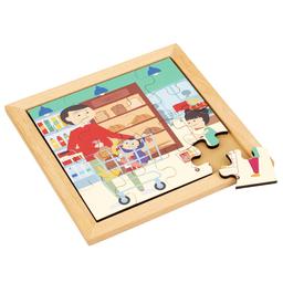 Puzzle en Bois - Puzzle pour tout-petit - dans le supermarché -