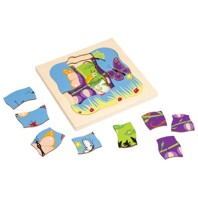 Puzzle en Bois - la vie du papillon - jeu Montessori