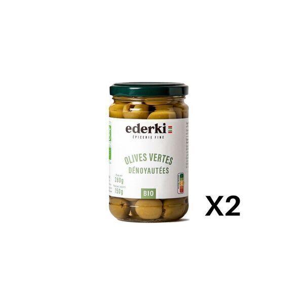 Olives vertes dénoyautées 280g bio-Lot de 2