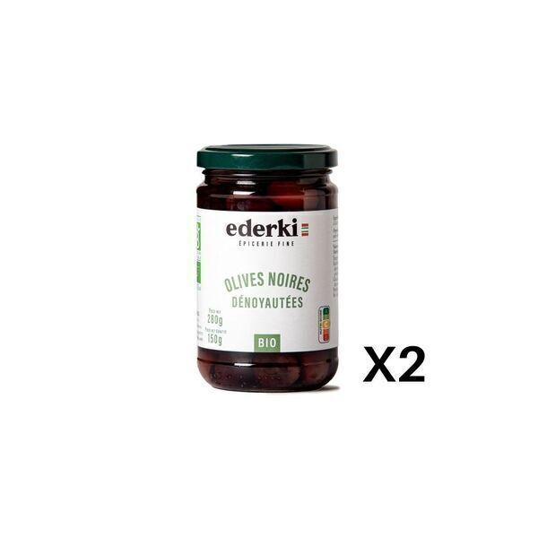 Olives noires dénoyautées 280g bio - lot de 2