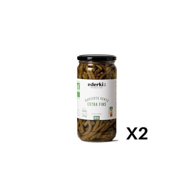 Haricots verts extra fins 660g bio-lot de 2