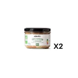 Pâté gascon à l'armagnac 180g bio - lot de 2