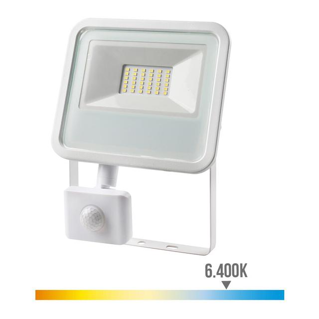 Projecteur LED à Détecteur 30W Blanc Étanche IP65 2100lm (240W)