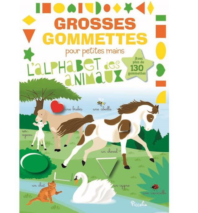 Grosses gommettes L'alphabet des animaux