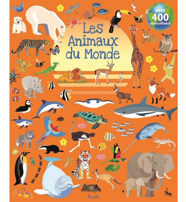 400 autocollants Les animaux du monde