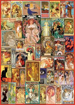 Puzzle 1000 pcs - Collage Art Nouveau