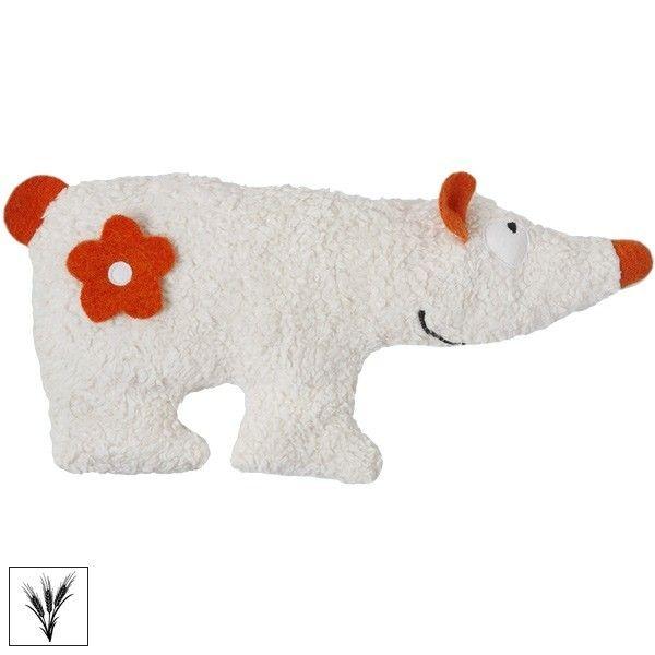 Coussin Bouillotte épeautre Coton bio Ours Polaire 39 cm Efie