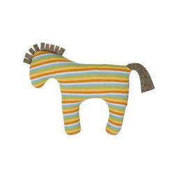 Doudou Hochet Coton Bio  Efie Cheval Coloré & Rayé 18 cm