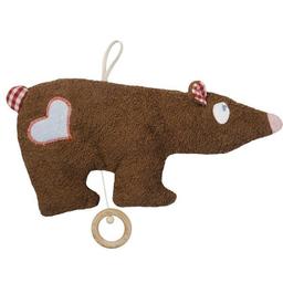 Doudou Boite à Musique Musical Coton Bio Ours Brun  39 cm Efie