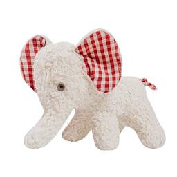 Doudou Peluche Efie Petit Elephant Naturel Blanc 20 cm GOTS