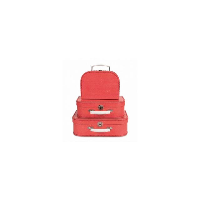 Set de 3 valisettes rouges