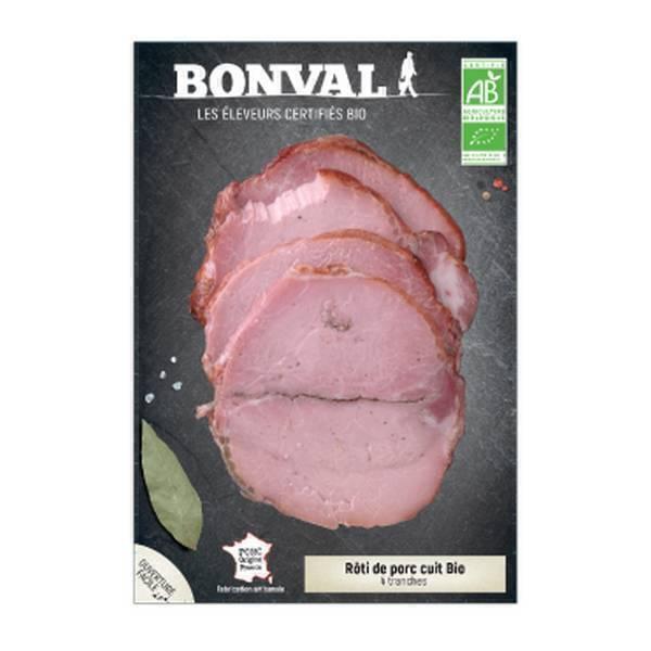 Rôti de porc cuit 4 tranches 180g