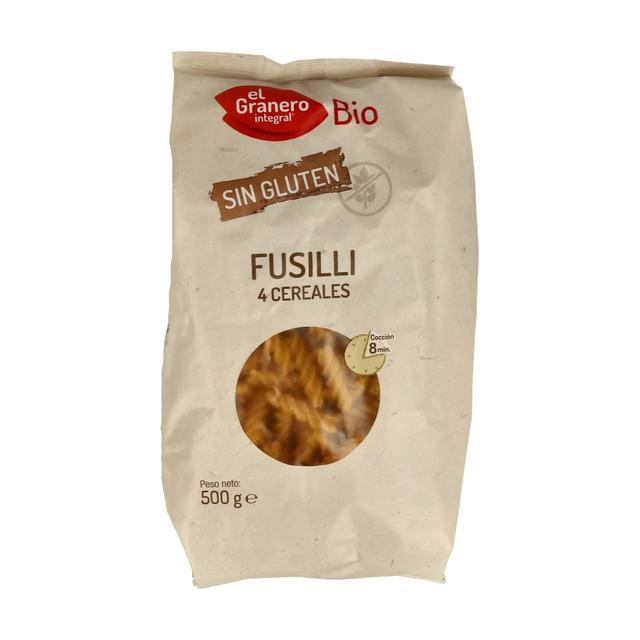 Pâtes Fusilli 4 céréales sans gluten Bio 500 g