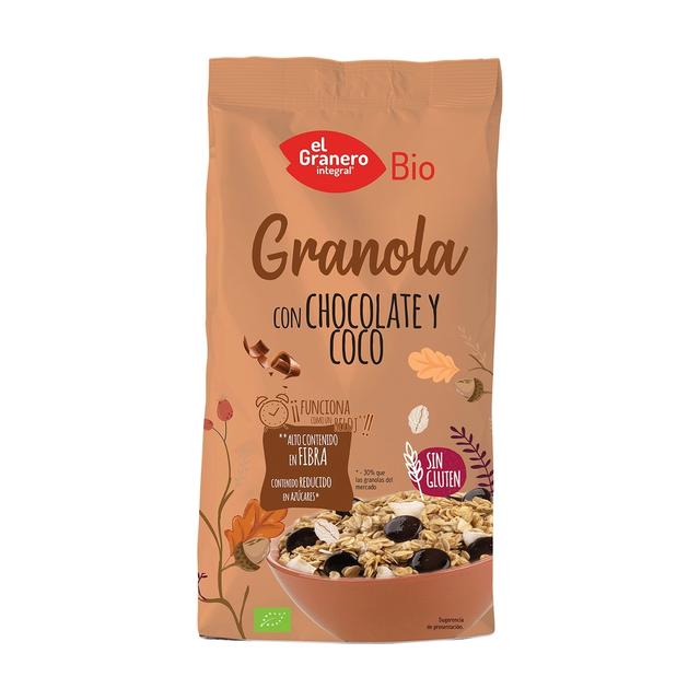 Granola au chocolat et à la noix de coco sans gluten bio 350 g