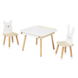 Ensemble table chaise enfant blanc