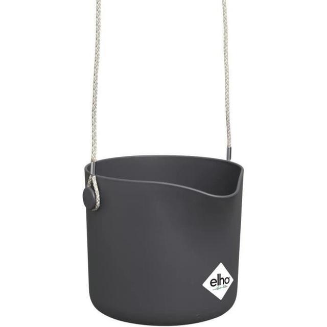 Pot de fleurs Rond B.FOR - Plastique - Ø 18 - Anthracite