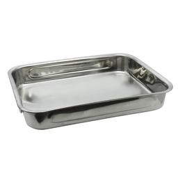 Plat four en inox rectangulaire 27,5 x 20,4 x 6 cm en extérieur