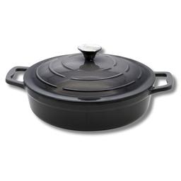 Cocotte en fonte émaillée basse gris classique 28 cm 3L Elo