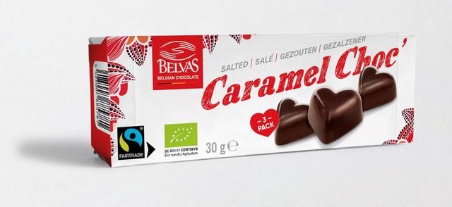 Bouchées chocolat noir caramel 30g