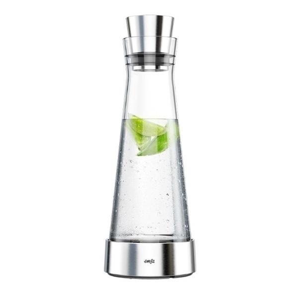 Carafe fraîcheur Flow Slim verre et inox 1L