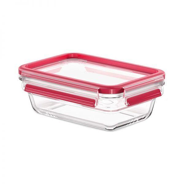 Boîte alimentaire rectangulaire en verre 0,7 l Clip & Close Emsa