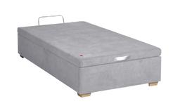 Sommier Lit Coffre Epeda HERCULE Velours Gris Souris 90x200