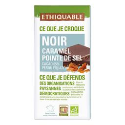 Tablette chocolat noir caramel pointe de sel Pérou Equateur Bio