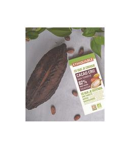 Tablette de cacao cru non torréfié 82% 80g