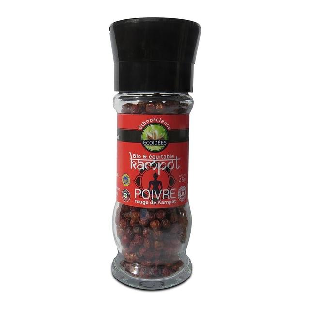 Poivre rouge de Kampot moulin 45g Ethnoscience BIO