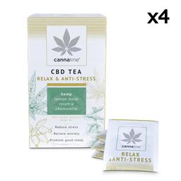 Lot 4 x 20 Sachets Thé Chanvre Relaxant, 4x30g