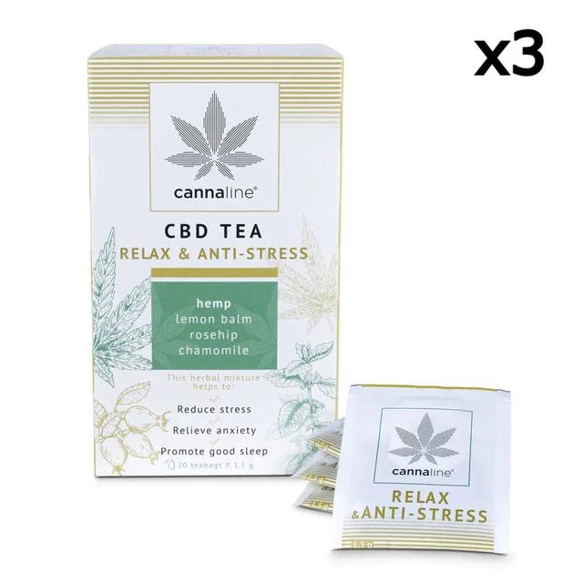 Lot 3 x 20 Sachets Thé Chanvre Relaxant, 3x30g