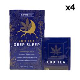 Lot 4 x 20 Sachets Thé Chanvre Sommeil, 4x30g