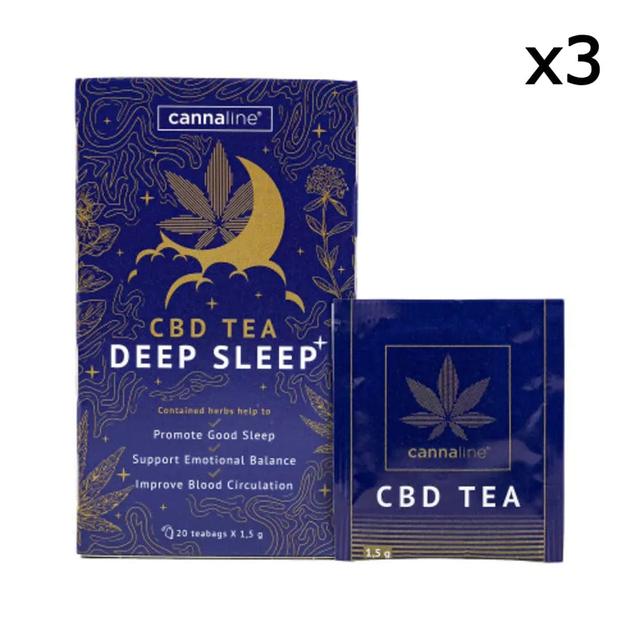 Lot 3 x 20 Sachets Thé Chanvre Sommeil, 3x30g