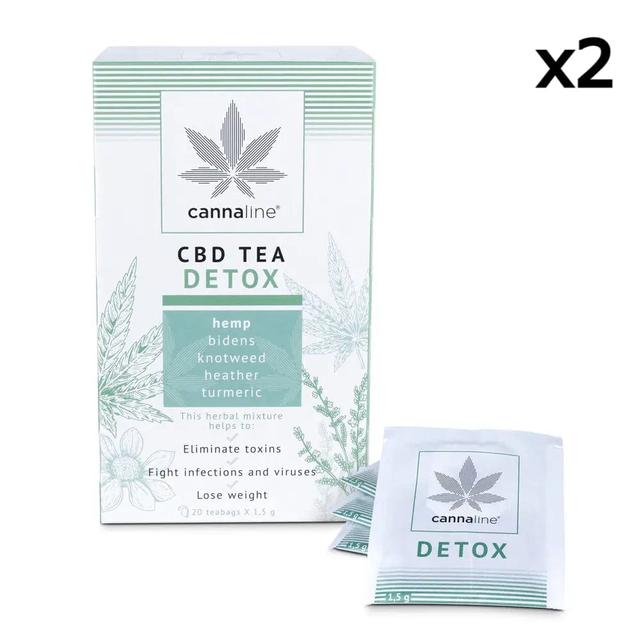 Lot 2 x 20 Sachets Thé Chanvre Détox, 2x30g