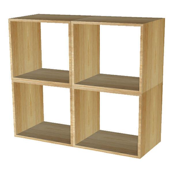 Ensemble de 4 cubes empilables en bois Kubus