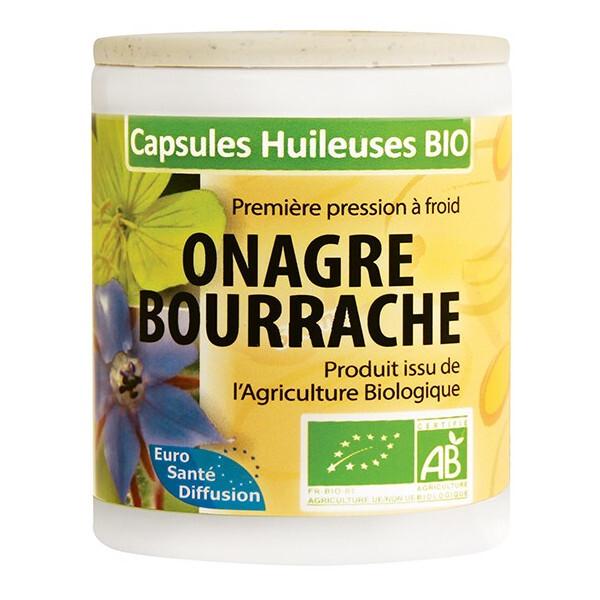 Capsules huileuses onagre et bourrache Bio - 250 capsules