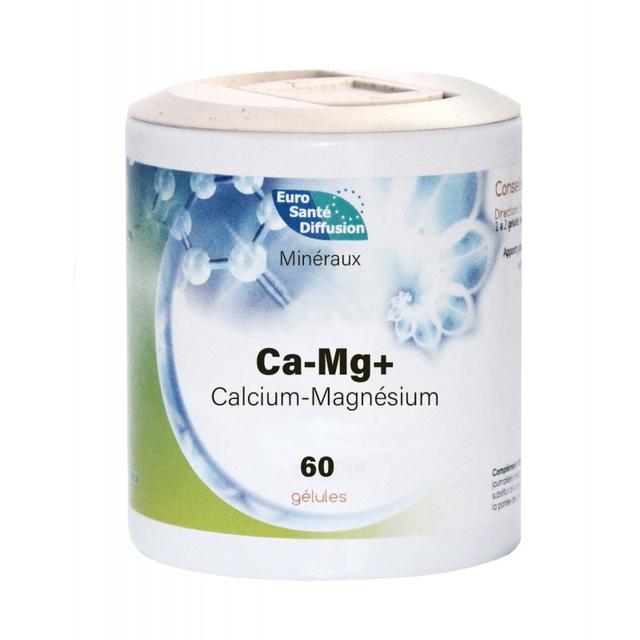 Ca-Mg+ Calcium Magnésium fort - 60 gélules