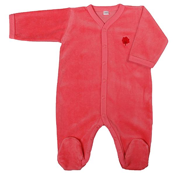 Pyjama velours 3 mois  Coton bio Corail