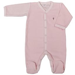 Pyjama velours 1 mois  Coton bio Rose