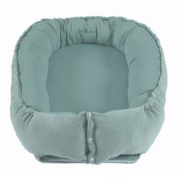 Cocoon bébé coton bio velours 0-6 mois aqua