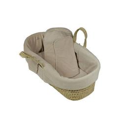 Couffin en osier et coton bio - Beige