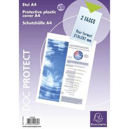 Sachet de 10 étuis de protection simples PVC lisse 15/100e A4