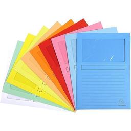 Paquet de 10 chemises à fenêtre SUPER 22x31cm Couleurs assorties