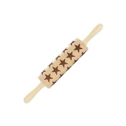 Rouleau à pâtisserie en bois motif étoiles 40 cm Fackelmann Noël