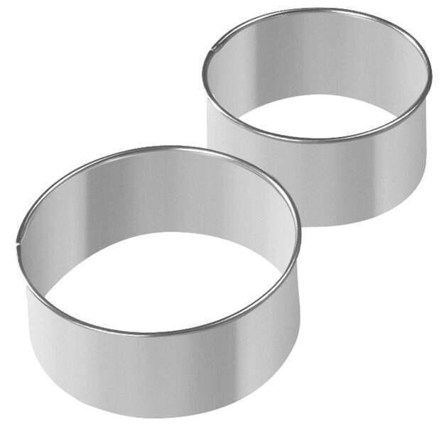 Lot de 2 emporte-pièces ronds pour beignets en inox Zenker