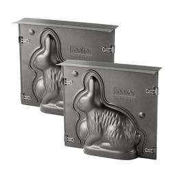 Lot de 2 moules à gâteaux 3D en forme de lapin de Pâques 600 ml