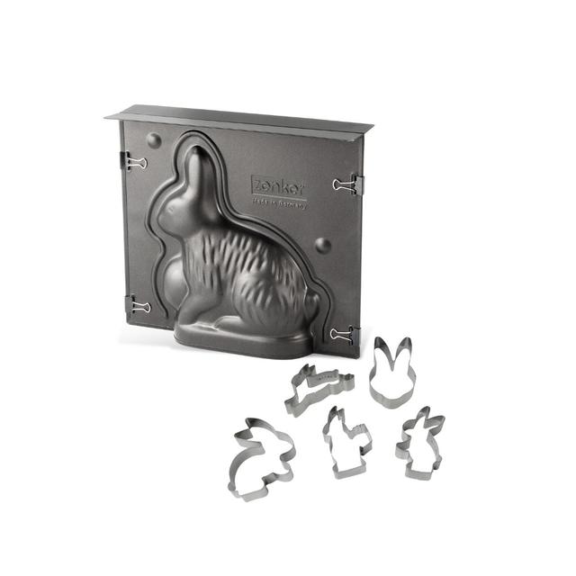 Ensemble de moule lapin de Pâques 3D et 5 emporte-pièces lapin