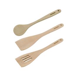 Lot de 3 ustensiles de cuisine en bois dont 2 spatules et une